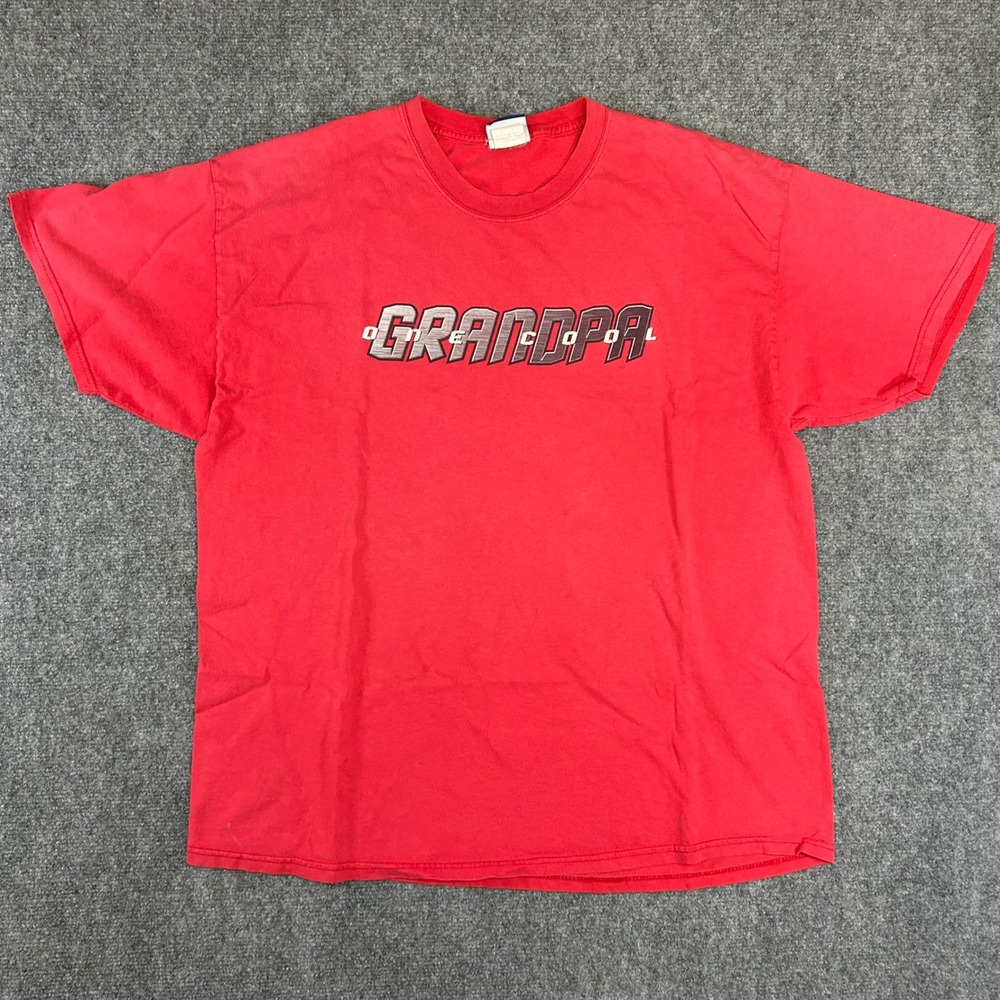 Vintage Sportswear One Cool Grandpa Graphic T-Shirt Red Mens XL Novelty Tee
